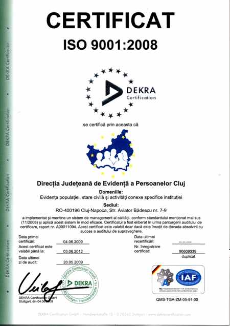 Certificat de calitate